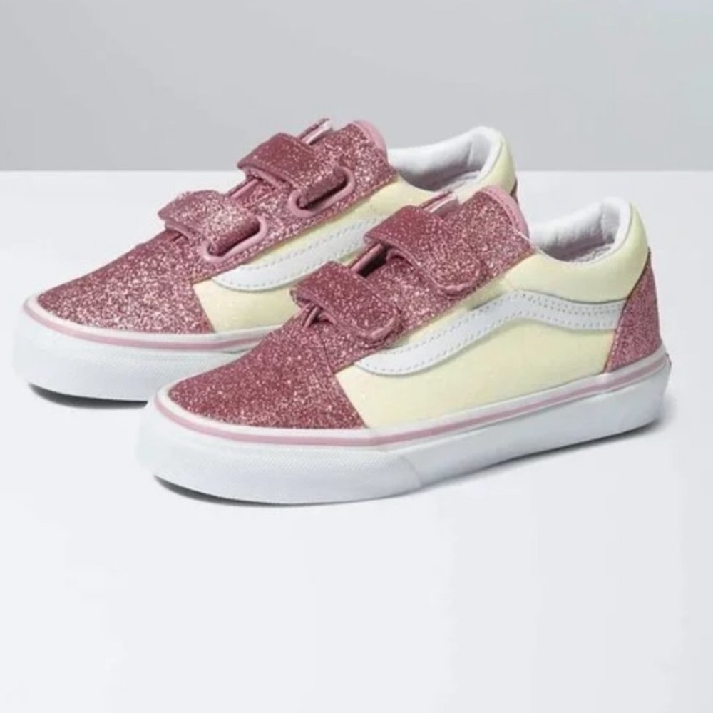 VANS Old Skool Glitter Yellow and Maroon two tone Sneakers